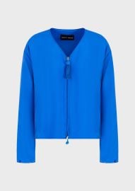 Washed-silk blouson GIORGIO ARMANI Woman at Armani